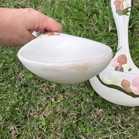 Vintage Mushroom Oversized Ceramic Utensil Wall Hanging Decor Set - Picture 4 of 8